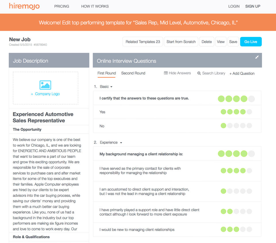 HireMojo Screenshot 1