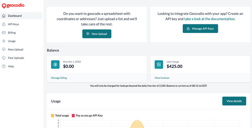Geocodio Screenshot 1
