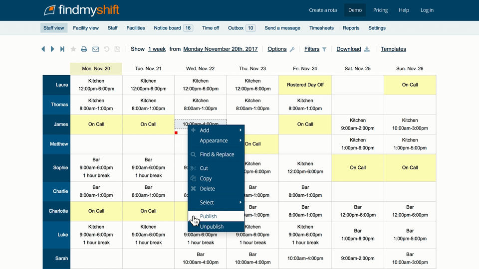 Findmyshift Screenshot 1