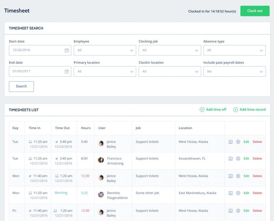 Time Clock Hub Screenshot 1