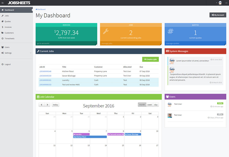 JobSheets Screenshot 1
