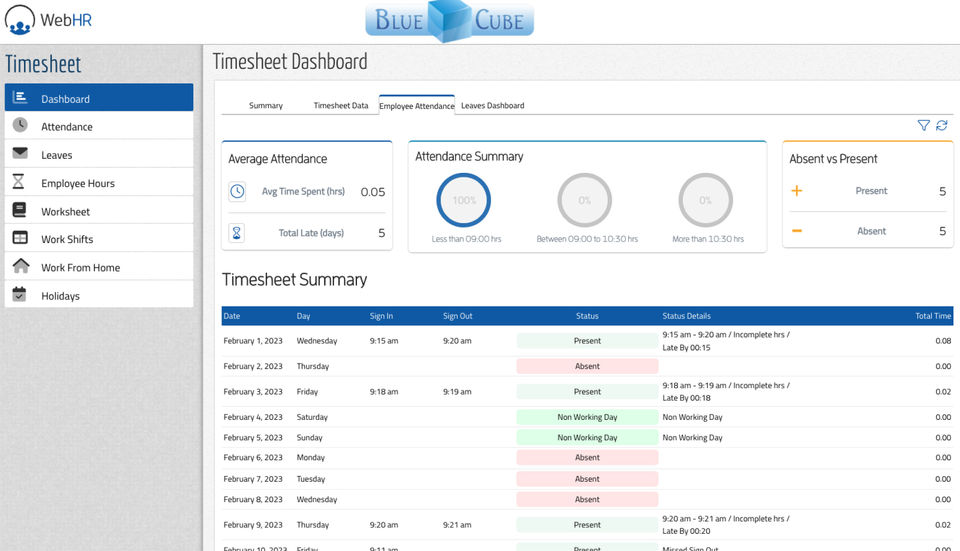 WebHR Screenshot 8