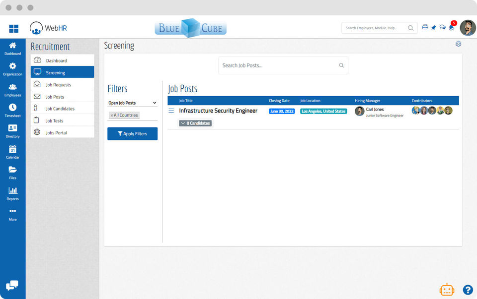 WebHR Screenshot 9