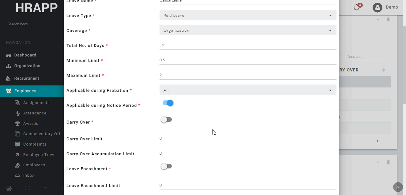 HRAPP Screenshot 1