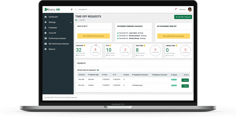 BrainyHR Screenshot 2