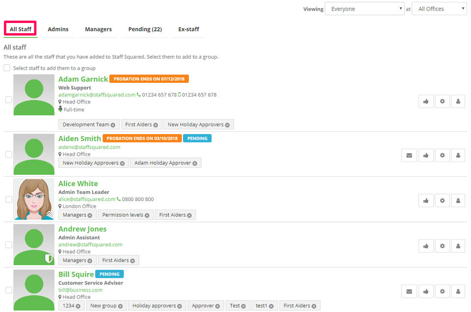 Staff Squared HR Screenshot 1
