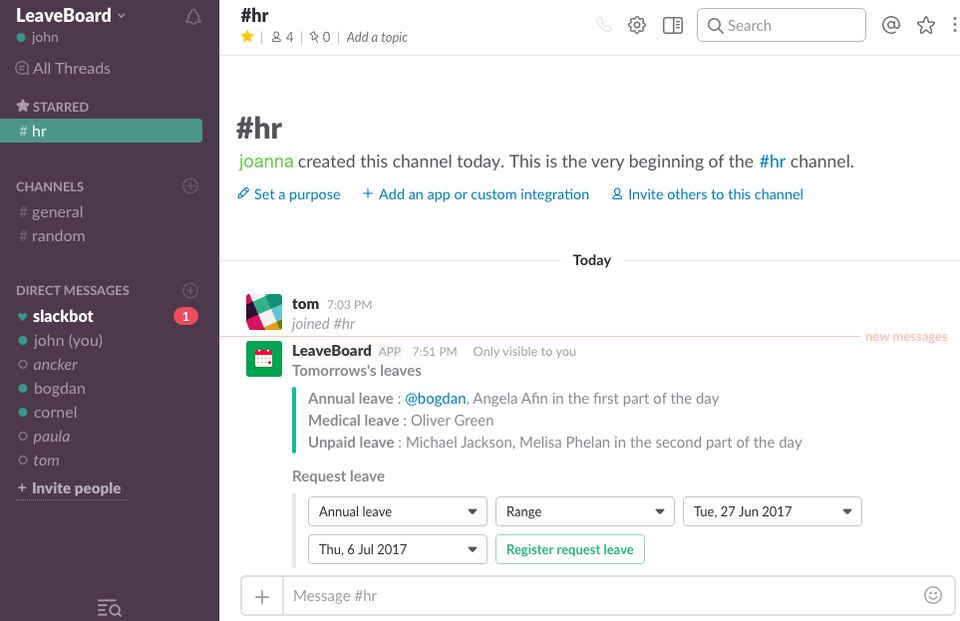 LeaveBoard Screenshot 7