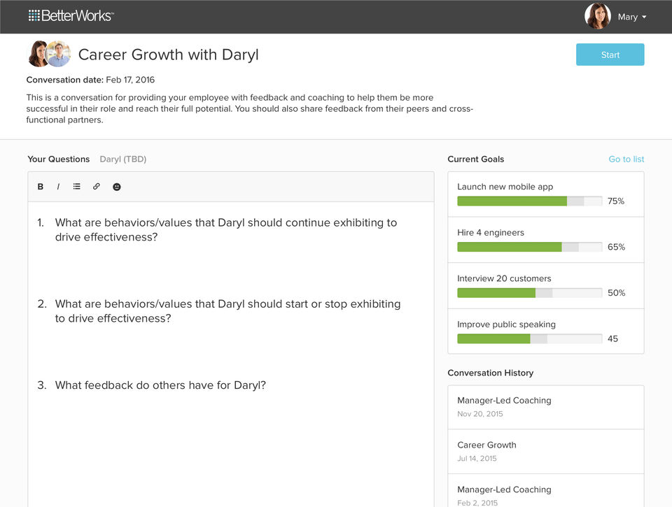 Betterworks Screenshot 1