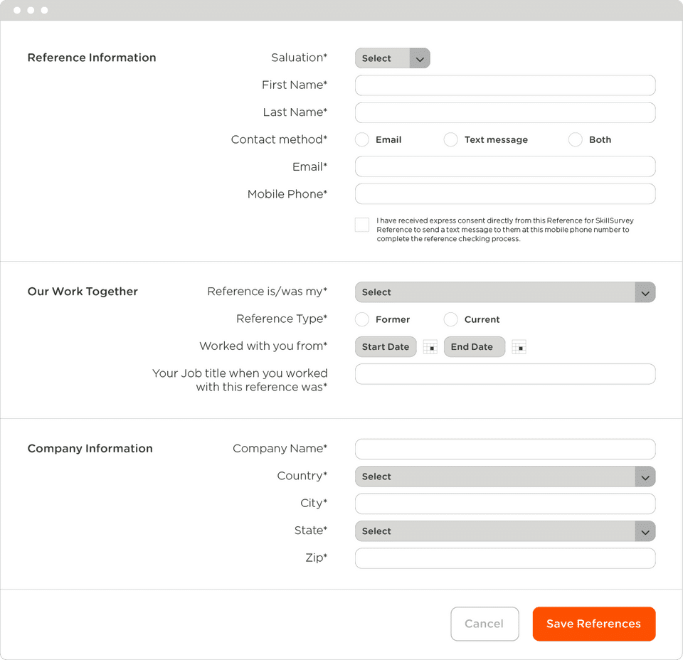 SkillSurvey Reference Screenshot 3