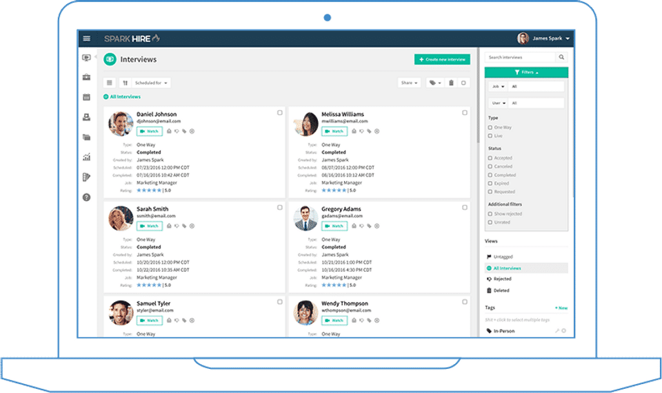 Spark Hire Screenshot 1