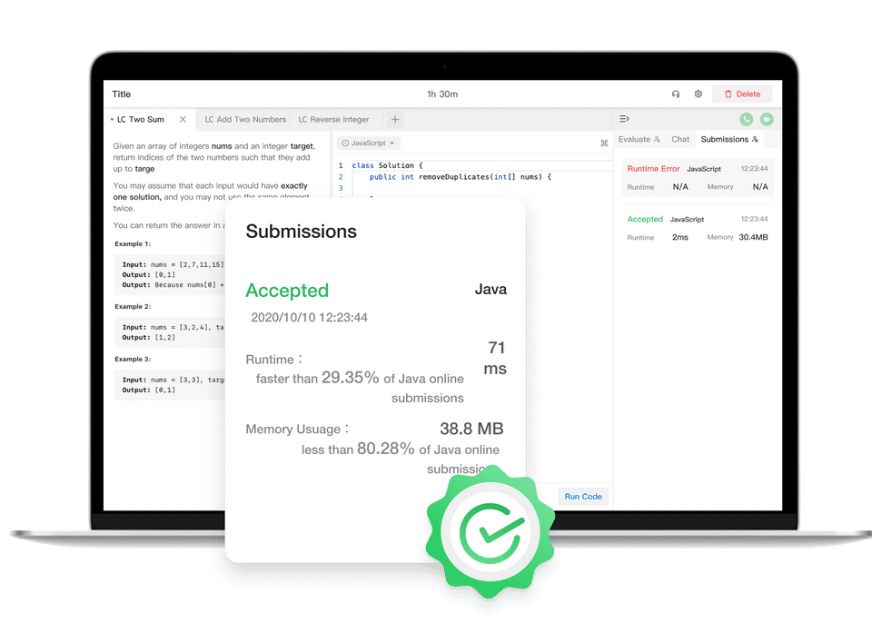 LeetCode Interview Screenshot 1