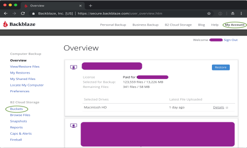 Backblaze Screenshot 1