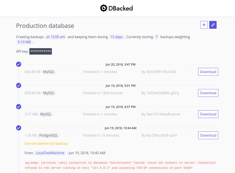DBacked Screenshot 2