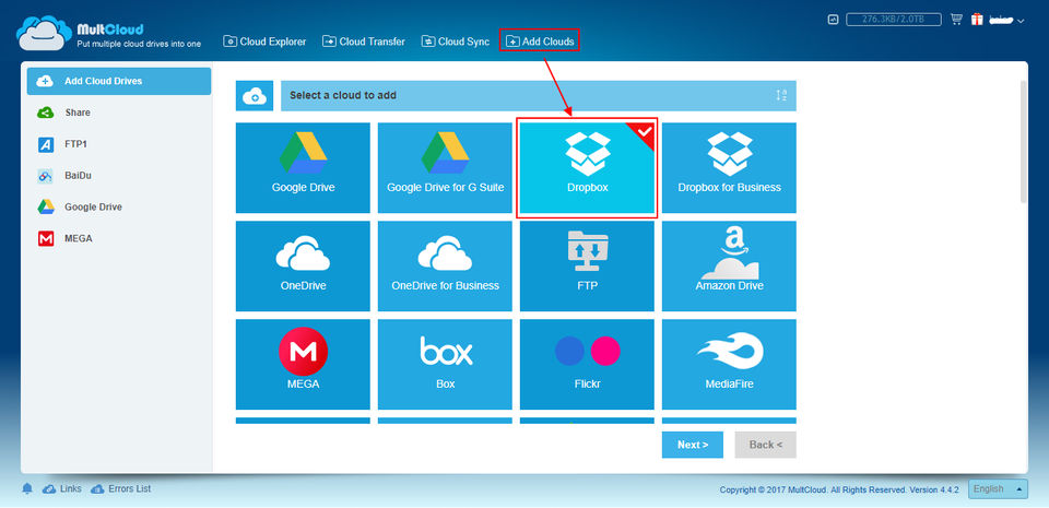 MultCloud Screenshot 4