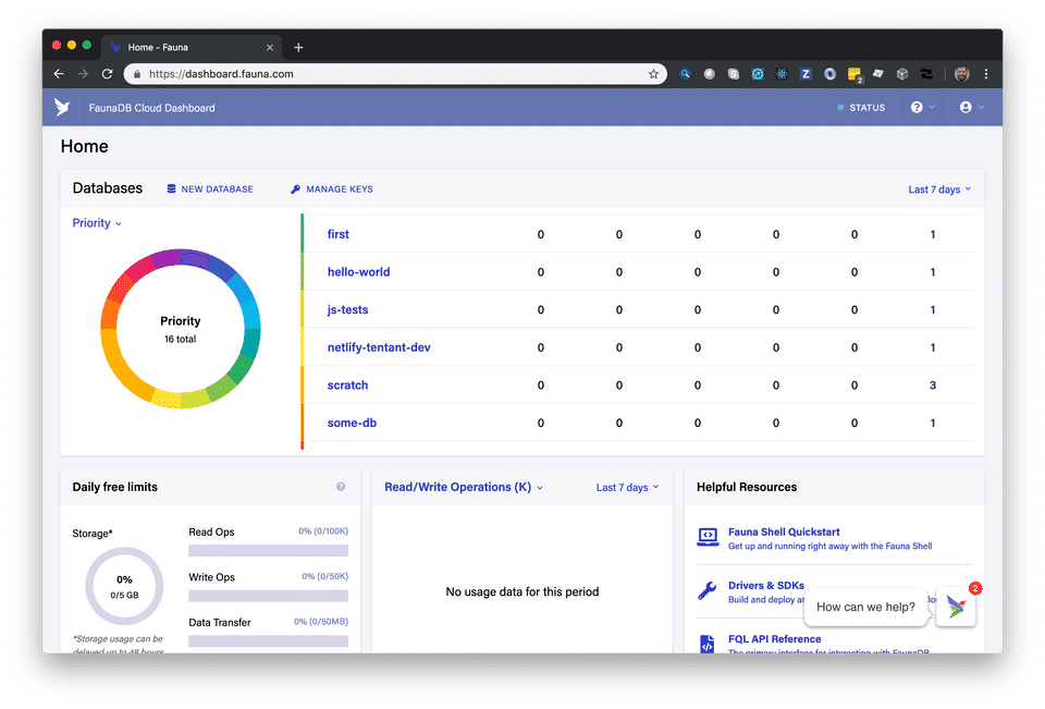 FaunaDB Screenshot 2