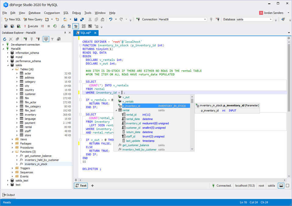 dbForge Studio for MySQL Screenshot 1
