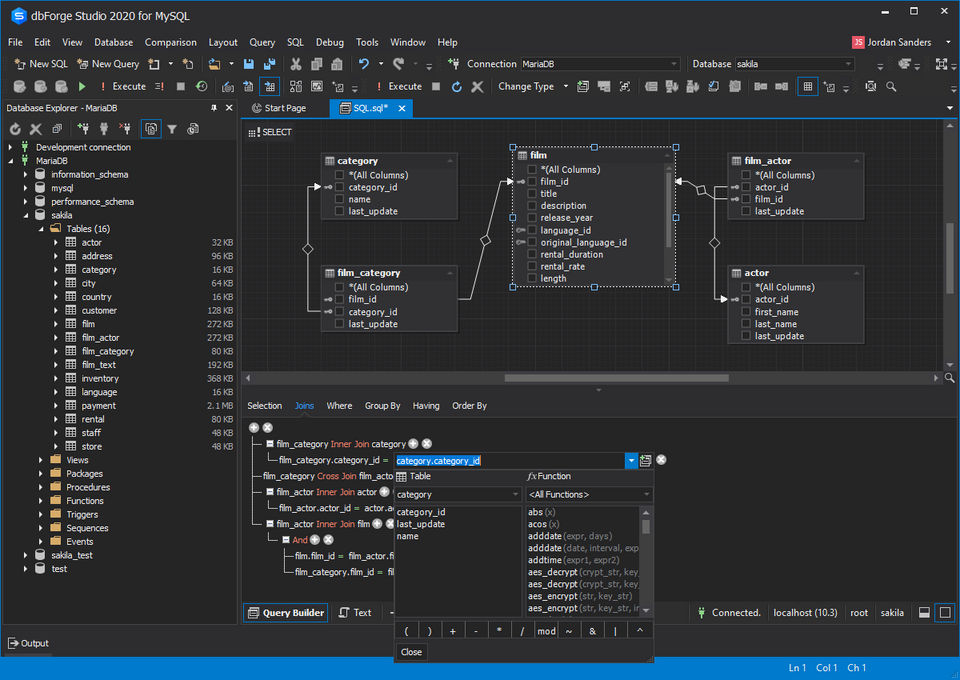 dbForge Studio for MySQL Screenshot 2