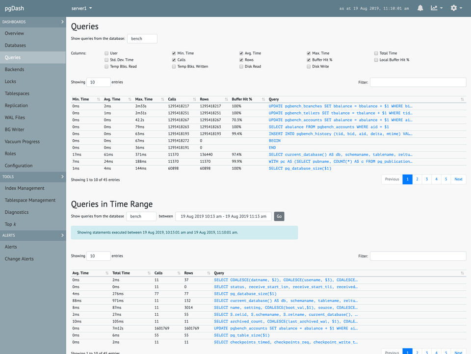 pgDash Screenshot 1