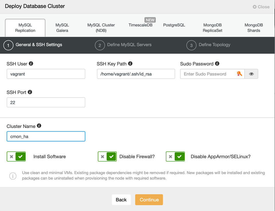 ClusterControl Screenshot 1