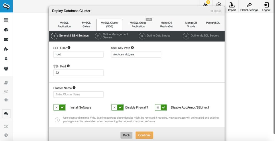 ClusterControl Screenshot 2