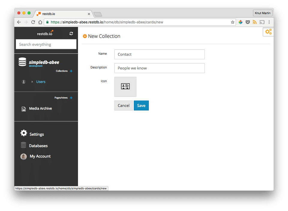 restdb.io Screenshot 2
