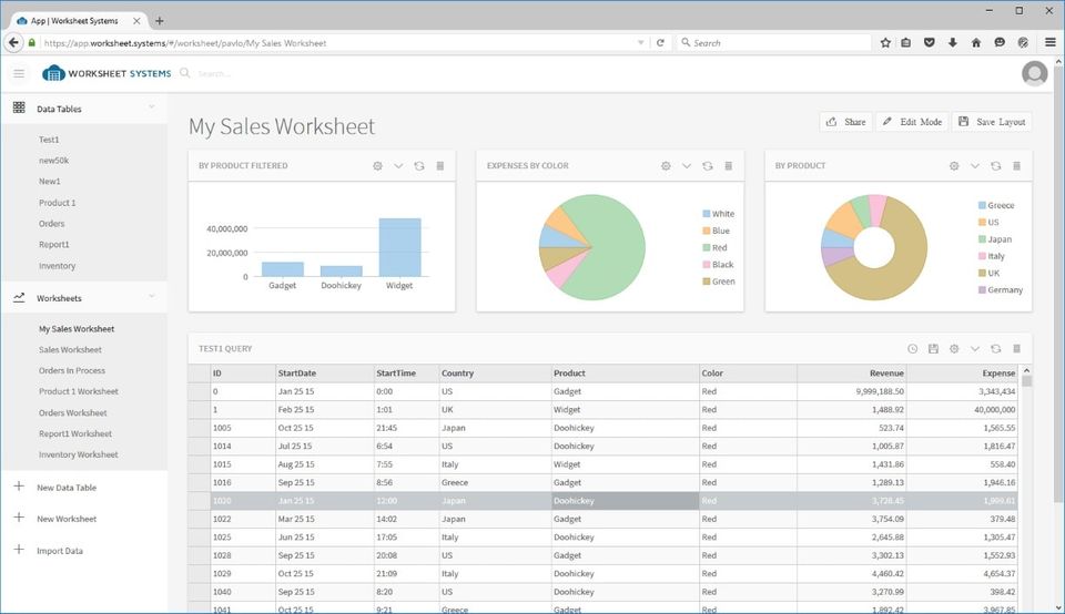 Worksheet Systems Screenshot 1