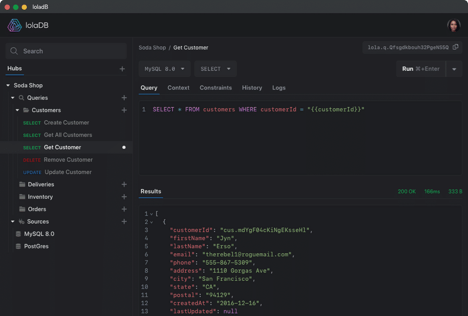 lolaDB Screenshot 1