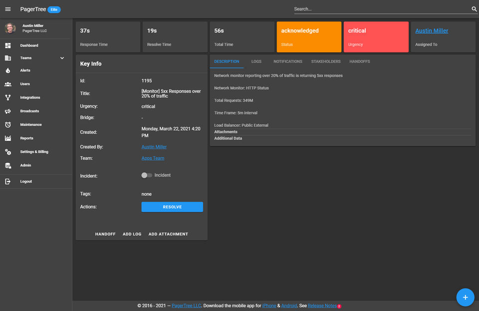 PagerTree Screenshot 2