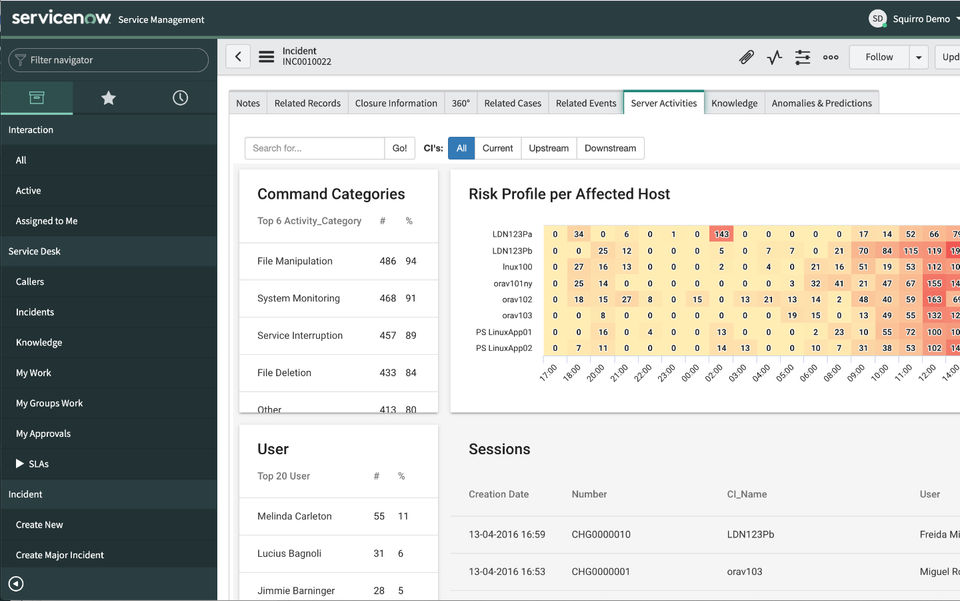 Squirro Service Insights Screenshot 2