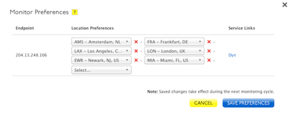 Dyn Traffic Director Screenshot 2