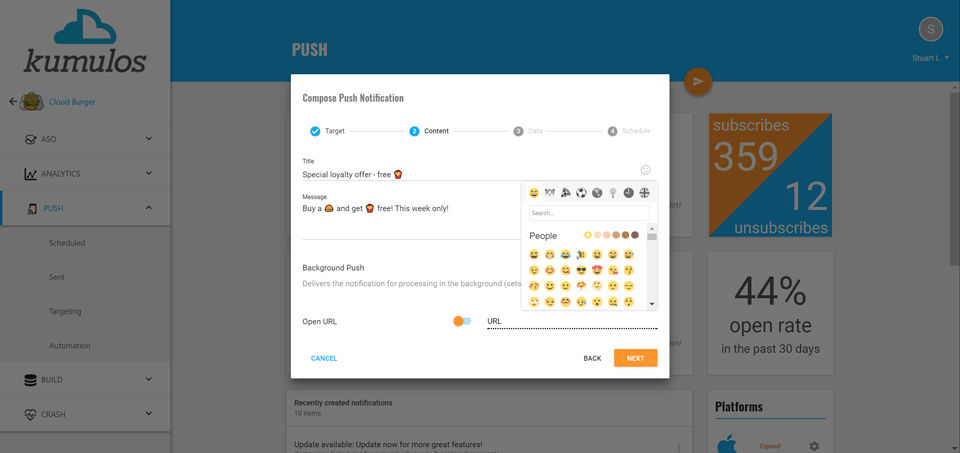Kumulos Screenshot 4