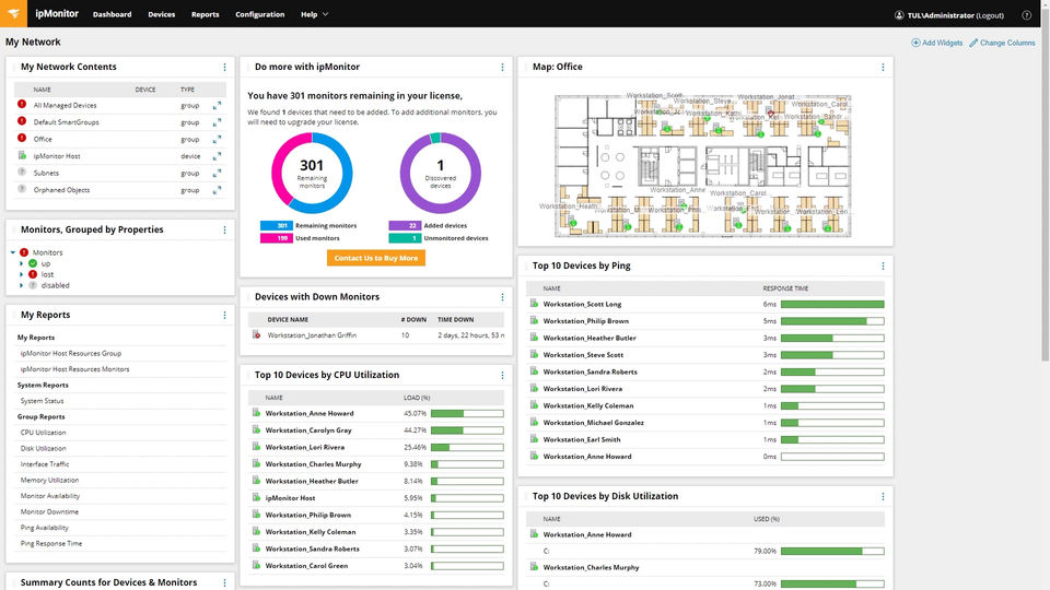 SolarWinds ipMonitor Screenshot 1