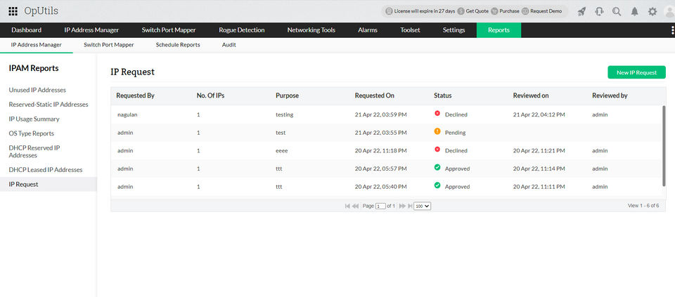 ManageEngine OpUtils Screenshot 2