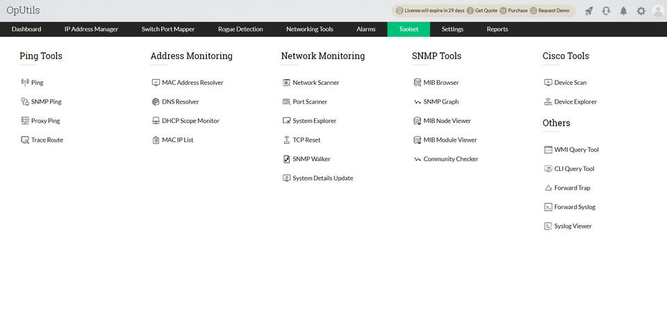 ManageEngine OpUtils Screenshot 5