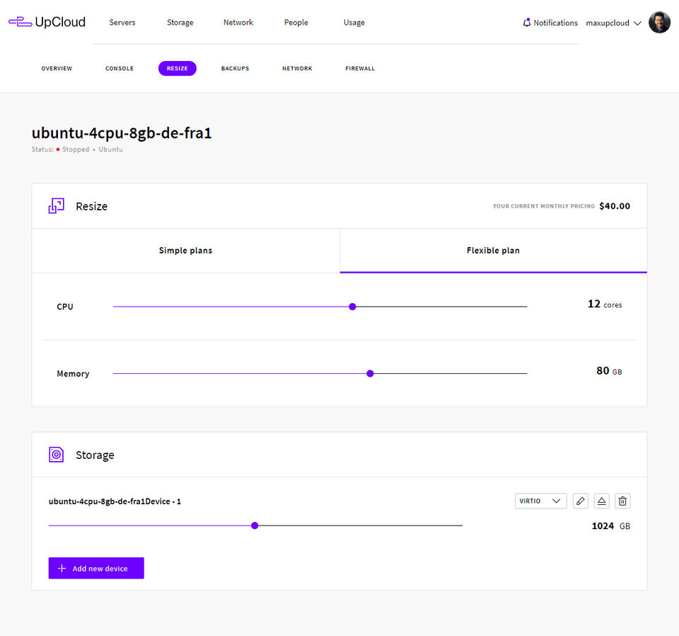 UpCloud Screenshot 2