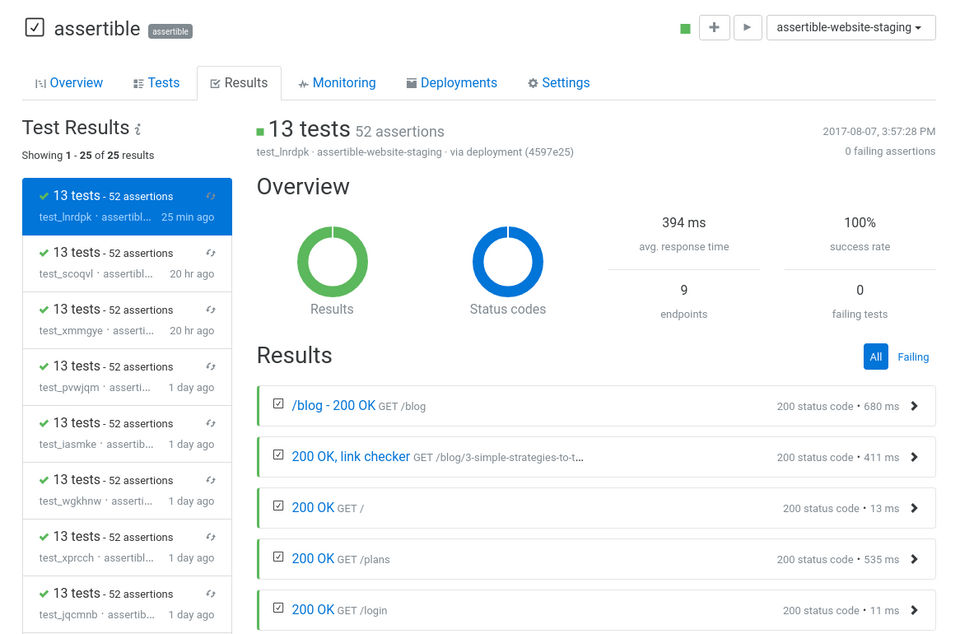 Assertible Screenshot 2