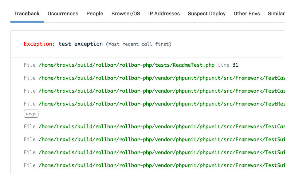 Rollbar Screenshot 2