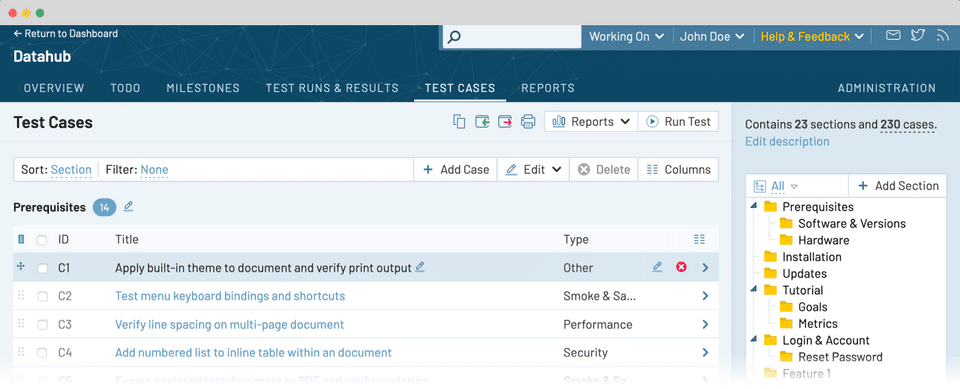 TestRail Screenshot 8