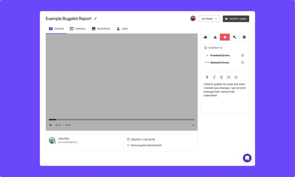 Bugpilot Screenshot 1