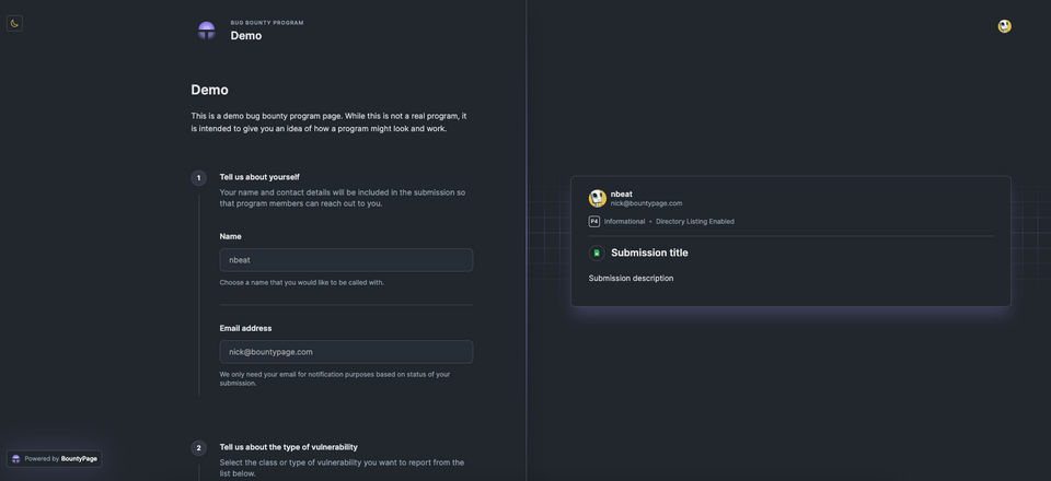 BountyPage Screenshot 1