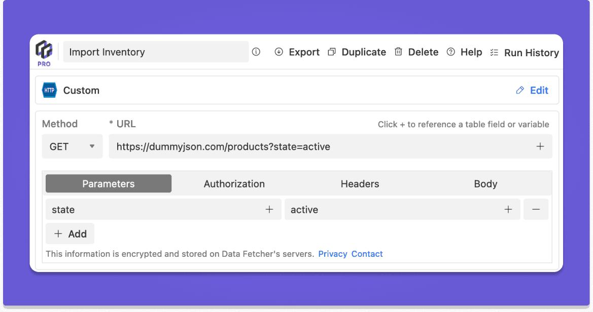 Data Fetcher Screenshot 1