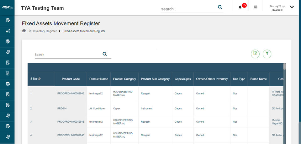 TYASuite Asset Management Software Screenshot 5