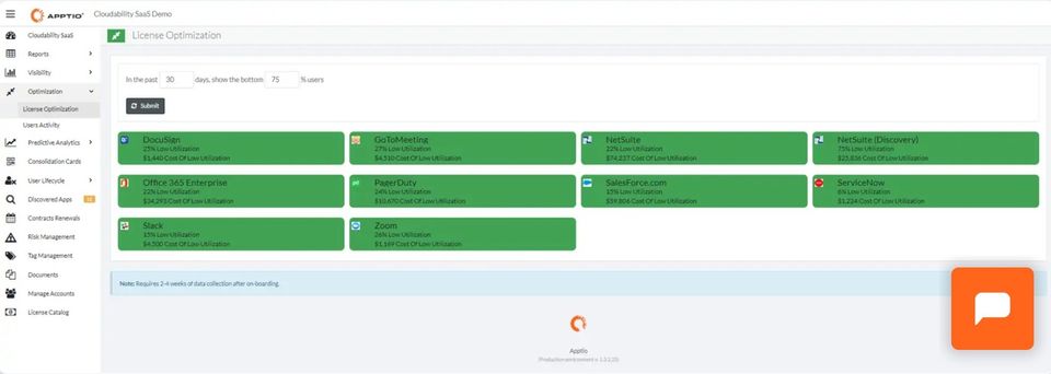 Apptio Cloudability SaaS Screenshot 1