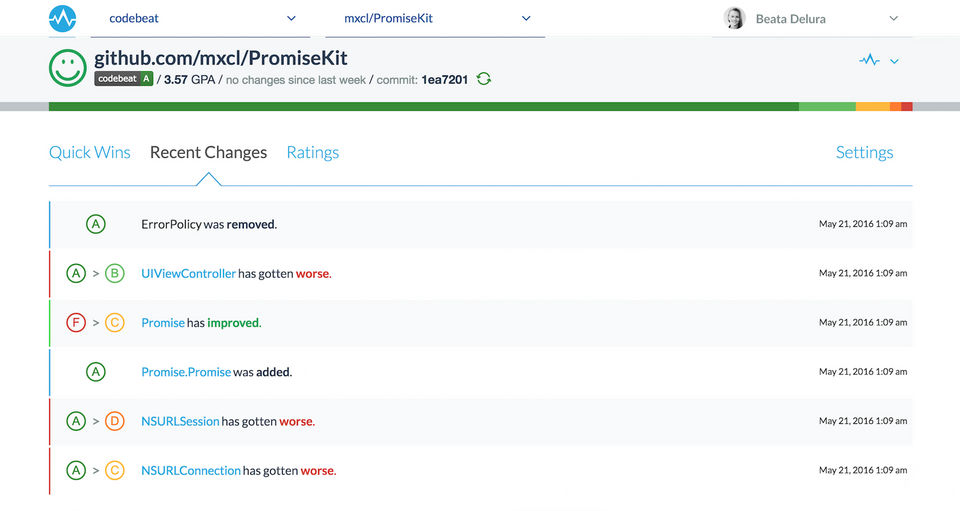 codebeat Screenshot 5