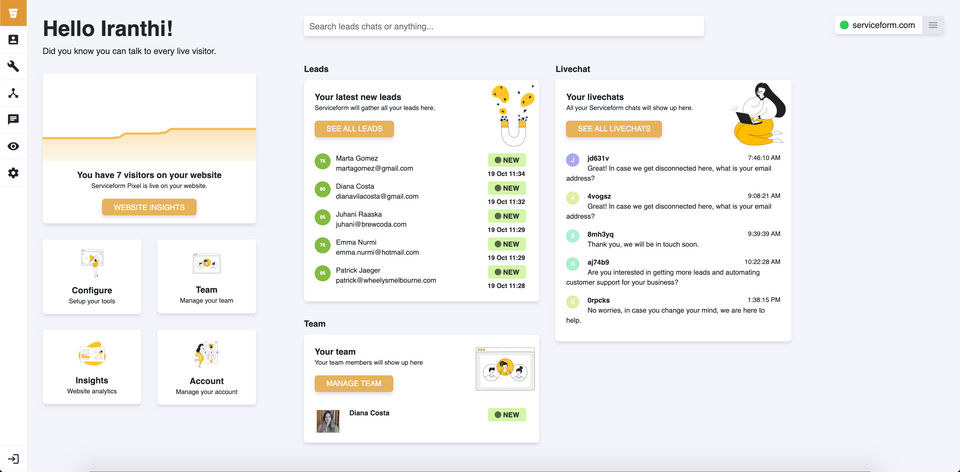 Serviceform Screenshot 2