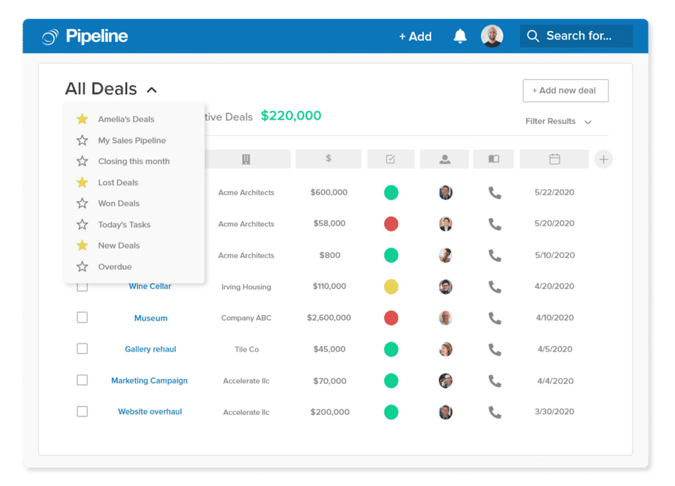 Pipeline CRM Screenshot 1