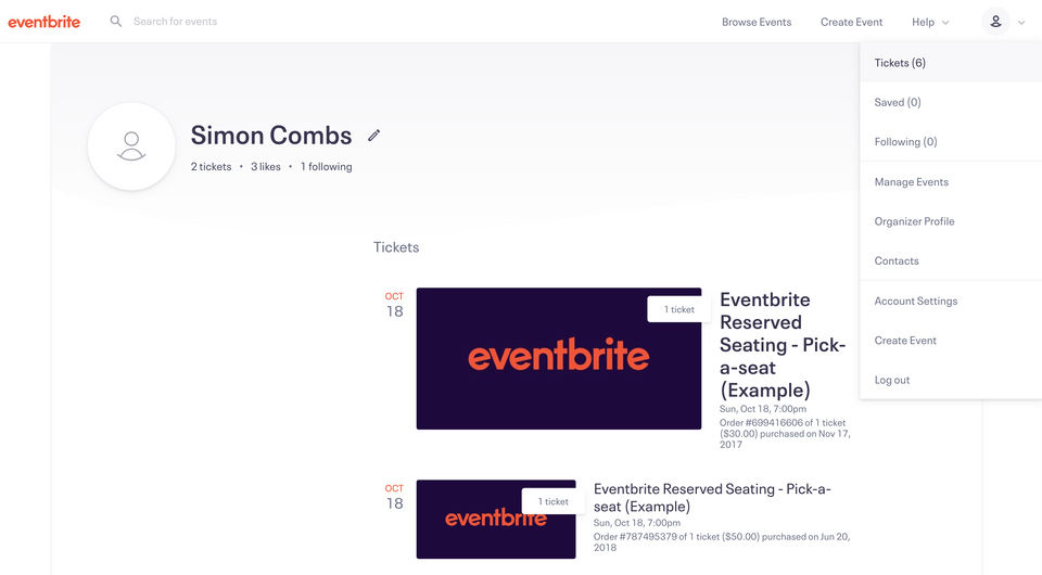 Eventbrite Screenshot 1