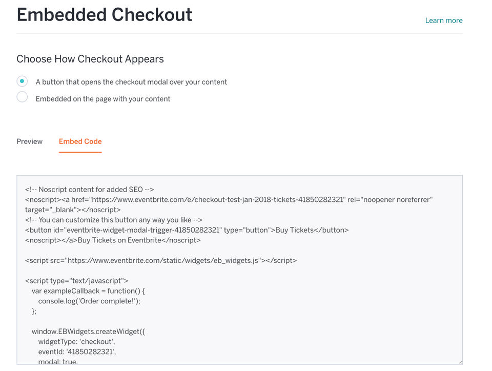 Eventbrite Screenshot 2