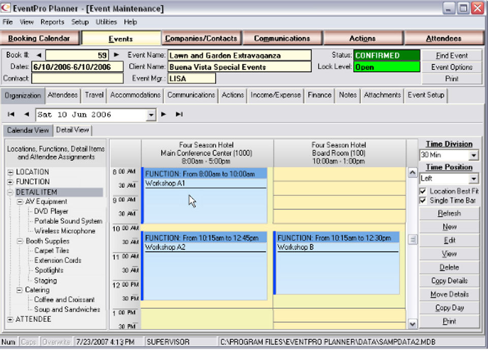 EventPro Software Screenshot 1
