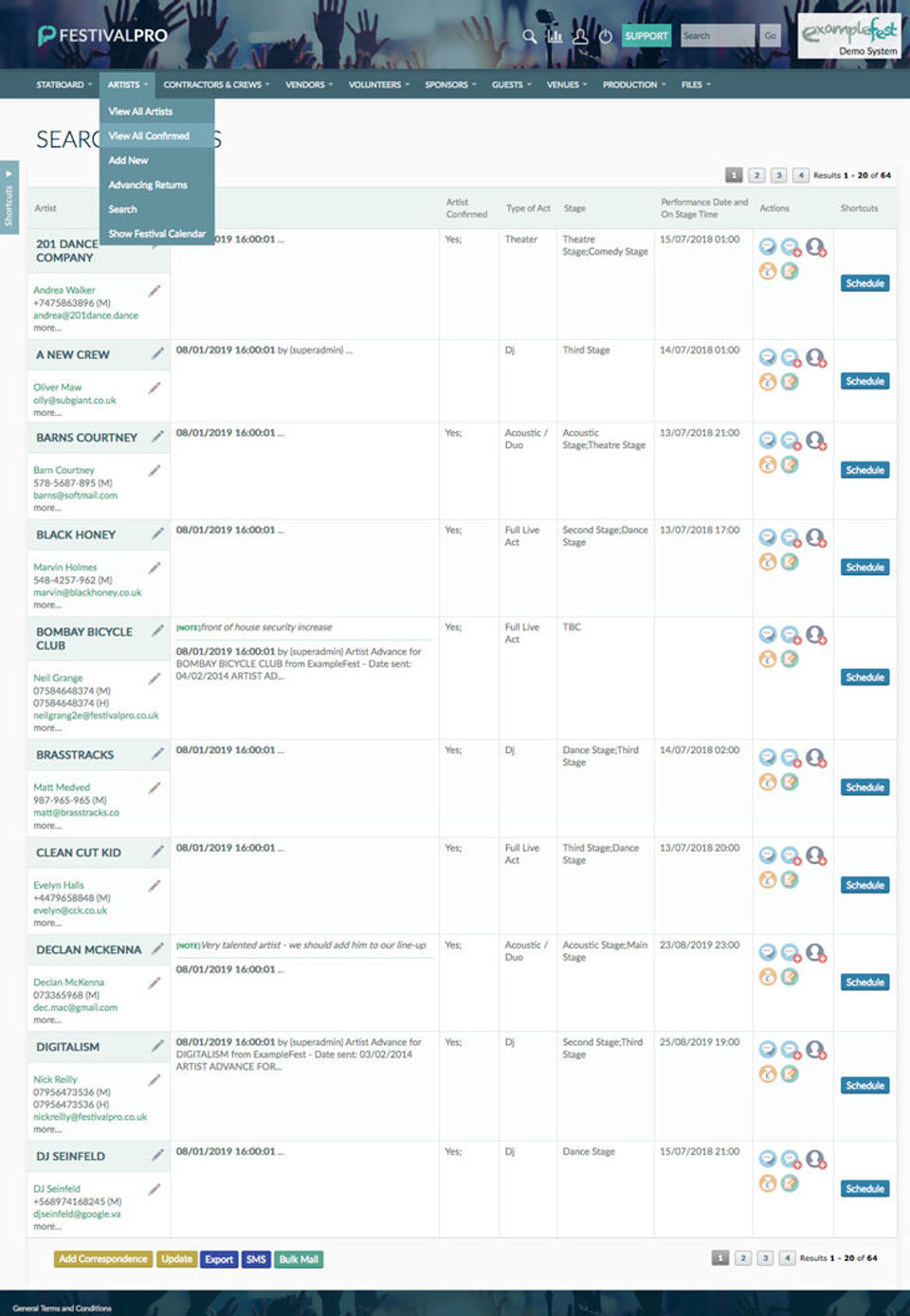 FestivalPro Screenshot 1